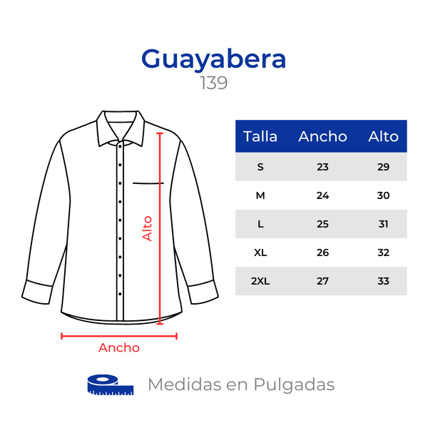 GUAYABERA PANAMA CLASSIC MANGA LARGA (139) | T-Shirts Interamerica